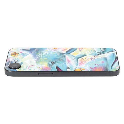 Pastel Dolphins by Sheena Pike iPhone 16e Skin